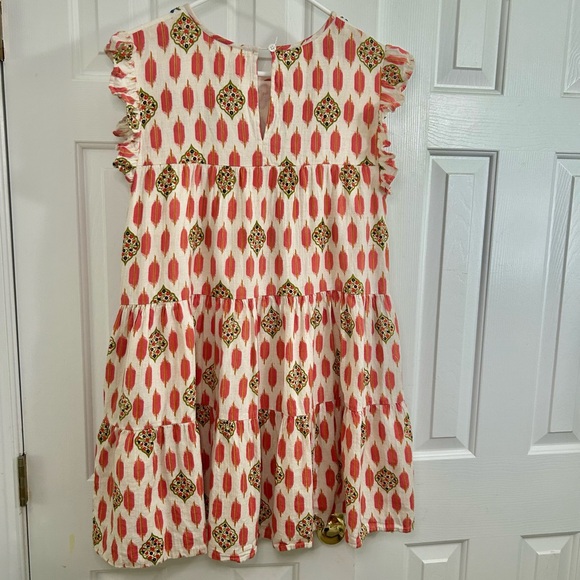 THML Charlene Colorful Floral Embroidered Cotton & Linen Dress Size Small - Picture 8 of 16